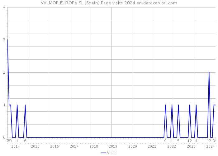 VALMOR EUROPA SL (Spain) Page visits 2024 
