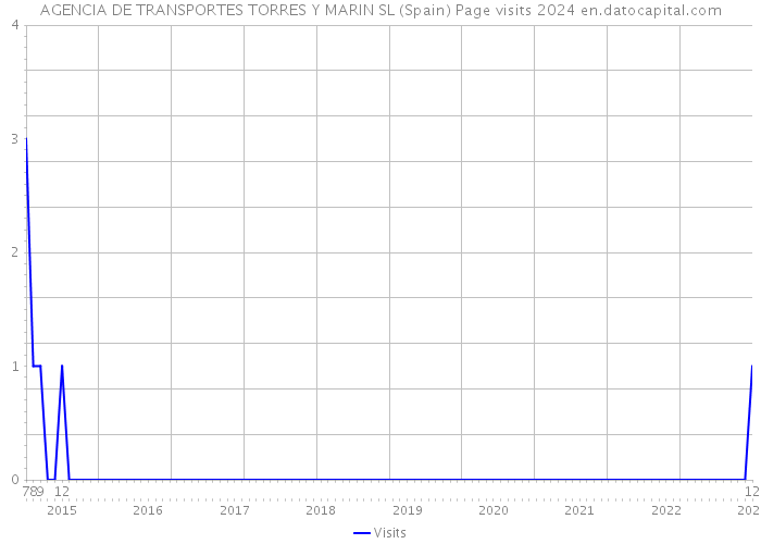 AGENCIA DE TRANSPORTES TORRES Y MARIN SL (Spain) Page visits 2024 
