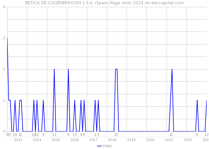 BETICA DE COGENERACION 1 S.A. (Spain) Page visits 2024 