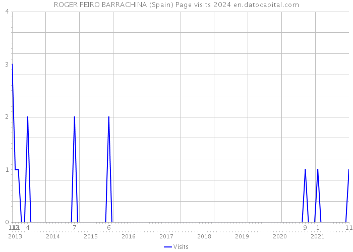 ROGER PEIRO BARRACHINA (Spain) Page visits 2024 
