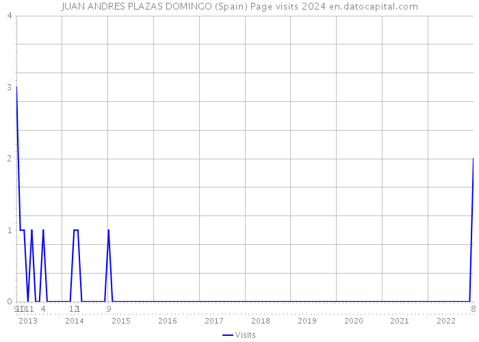 JUAN ANDRES PLAZAS DOMINGO (Spain) Page visits 2024 