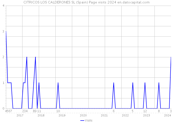 CITRICOS LOS CALDERONES SL (Spain) Page visits 2024 