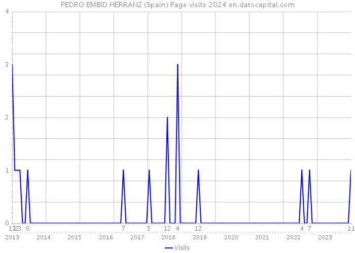 PEDRO EMBID HERRANZ (Spain) Page visits 2024 