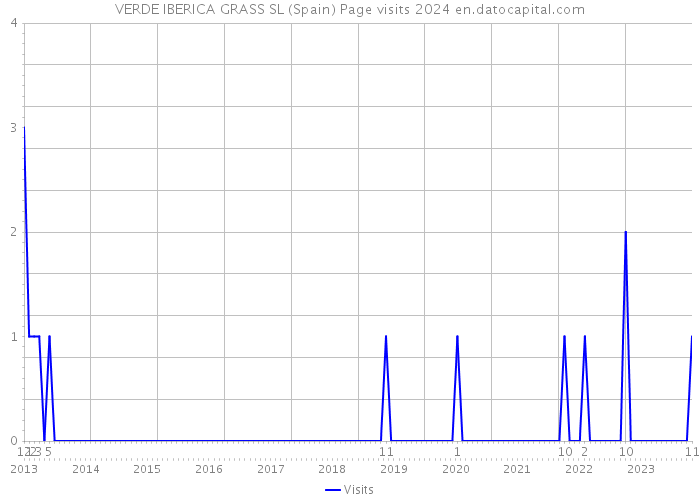 VERDE IBERICA GRASS SL (Spain) Page visits 2024 