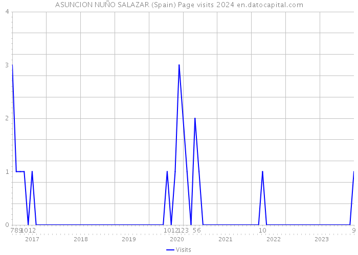 ASUNCION NUÑO SALAZAR (Spain) Page visits 2024 