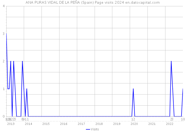 ANA PURAS VIDAL DE LA PEÑA (Spain) Page visits 2024 