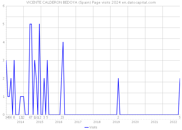 VICENTE CALDERON BEDOYA (Spain) Page visits 2024 