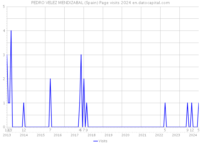 PEDRO VELEZ MENDIZABAL (Spain) Page visits 2024 