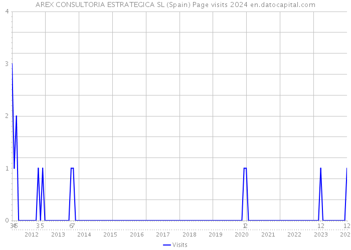 AREX CONSULTORIA ESTRATEGICA SL (Spain) Page visits 2024 