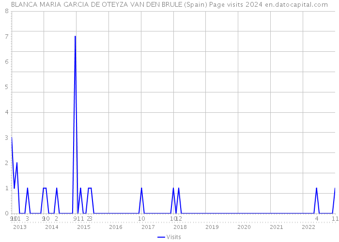 BLANCA MARIA GARCIA DE OTEYZA VAN DEN BRULE (Spain) Page visits 2024 