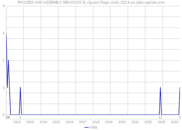 PROCESS AND ASSEMBLY SERVICIOS SL (Spain) Page visits 2024 