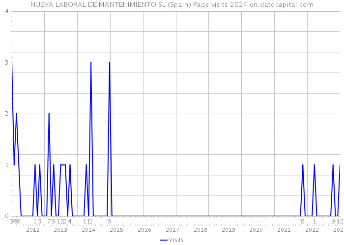 NUEVA LABORAL DE MANTENIMIENTO SL (Spain) Page visits 2024 