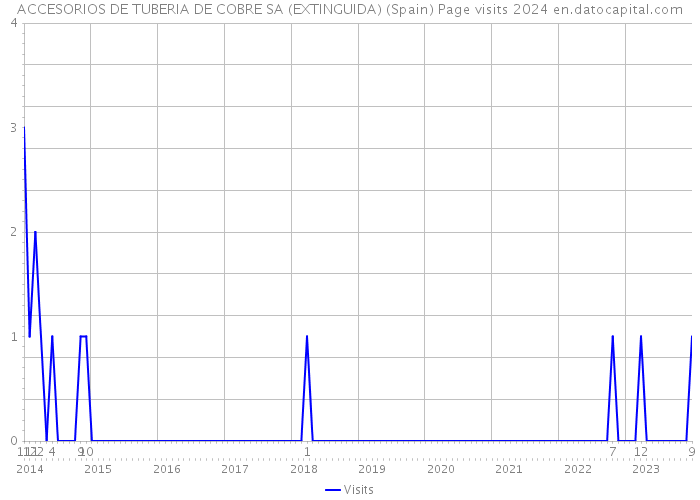 ACCESORIOS DE TUBERIA DE COBRE SA (EXTINGUIDA) (Spain) Page visits 2024 