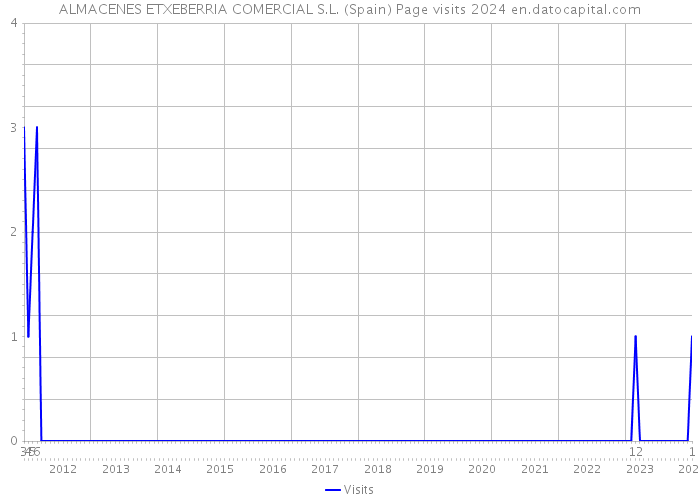 ALMACENES ETXEBERRIA COMERCIAL S.L. (Spain) Page visits 2024 