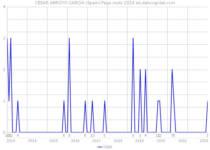 CESAR ARROYO GARCIA (Spain) Page visits 2024 