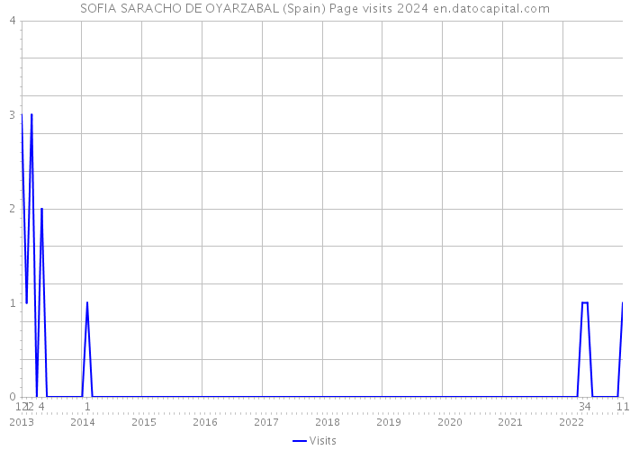 SOFIA SARACHO DE OYARZABAL (Spain) Page visits 2024 