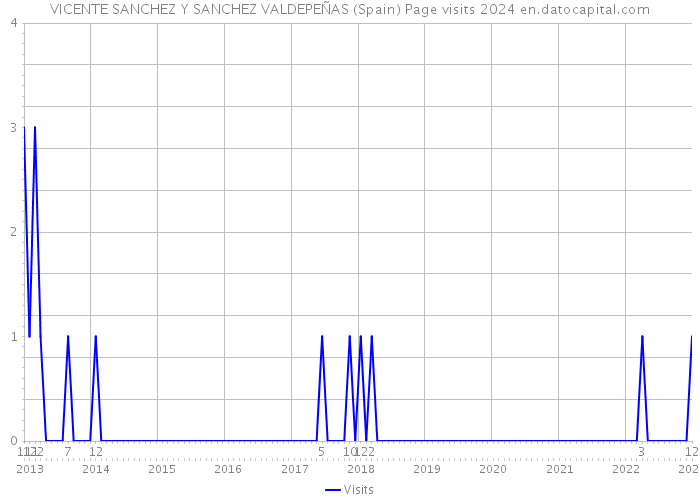 VICENTE SANCHEZ Y SANCHEZ VALDEPEÑAS (Spain) Page visits 2024 