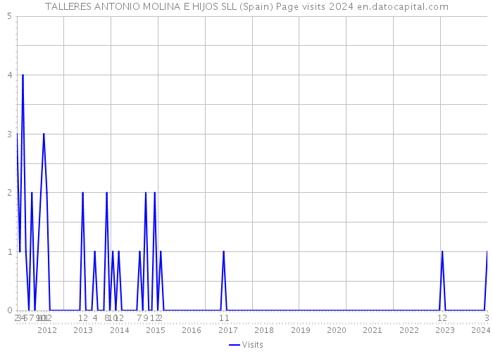 TALLERES ANTONIO MOLINA E HIJOS SLL (Spain) Page visits 2024 