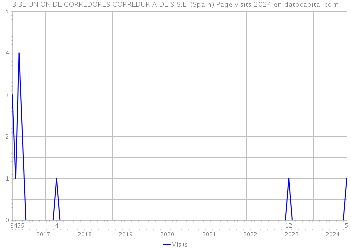 BIBE UNION DE CORREDORES CORREDURIA DE S S.L. (Spain) Page visits 2024 