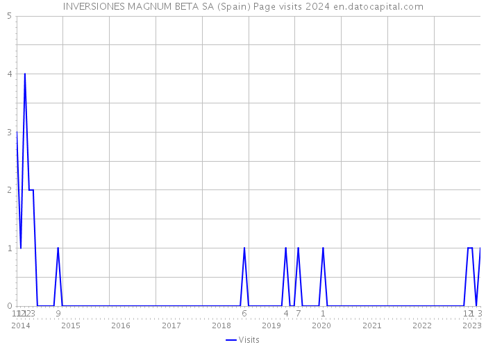 INVERSIONES MAGNUM BETA SA (Spain) Page visits 2024 