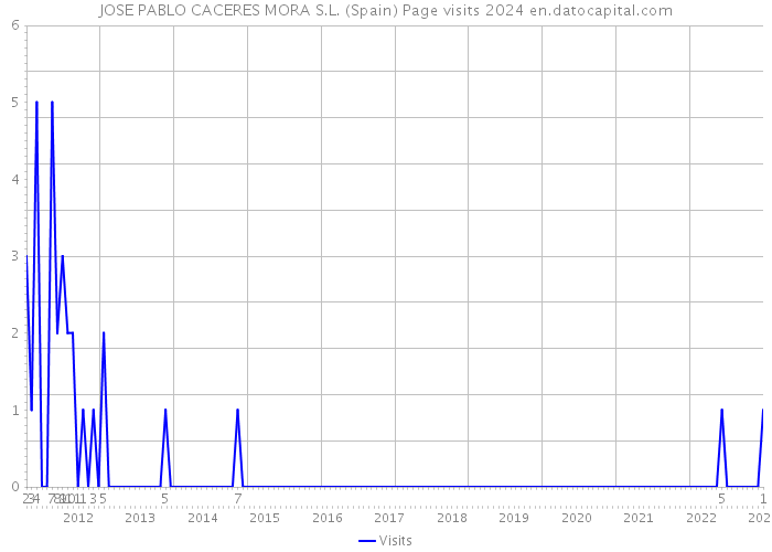 JOSE PABLO CACERES MORA S.L. (Spain) Page visits 2024 