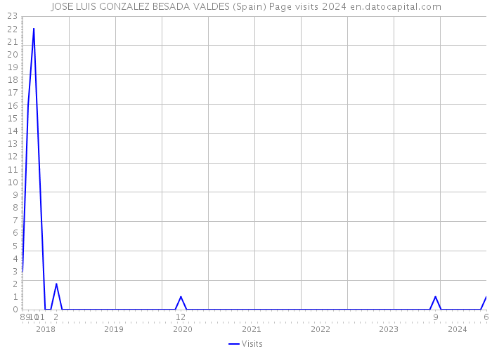 JOSE LUIS GONZALEZ BESADA VALDES (Spain) Page visits 2024 
