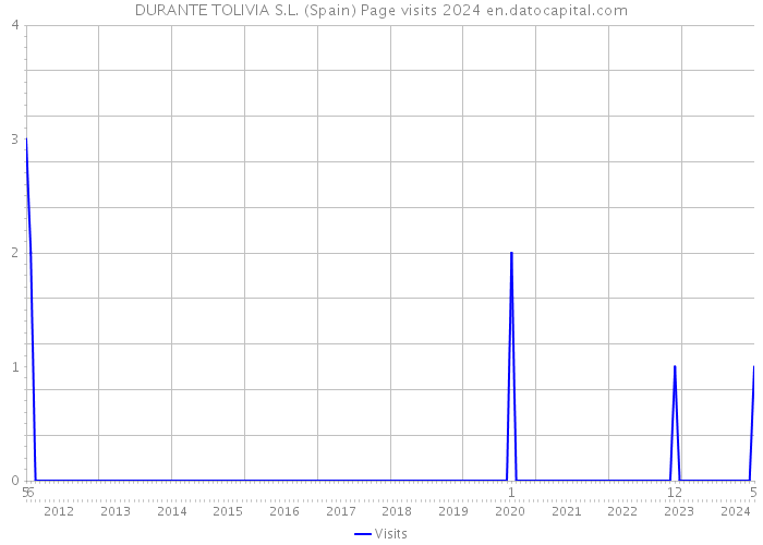 DURANTE TOLIVIA S.L. (Spain) Page visits 2024 