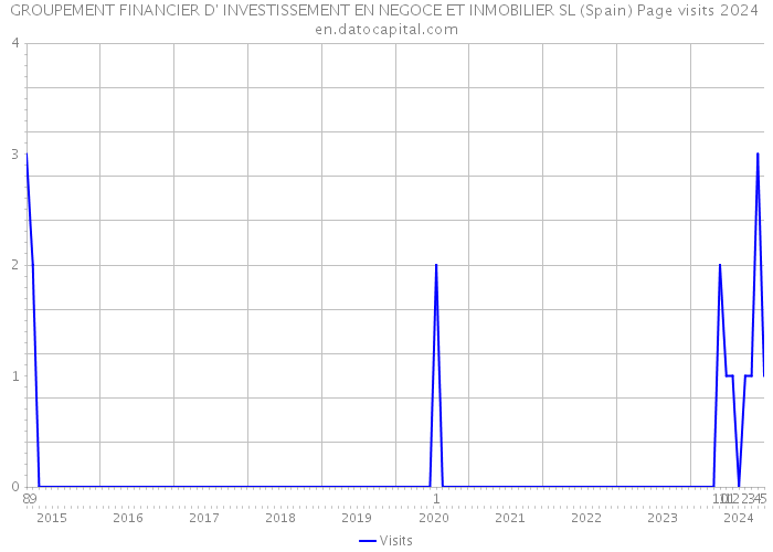 GROUPEMENT FINANCIER D' INVESTISSEMENT EN NEGOCE ET INMOBILIER SL (Spain) Page visits 2024 
