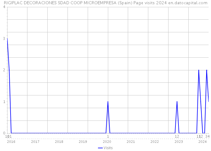 RIGIPLAC DECORACIONES SDAD COOP MICROEMPRESA (Spain) Page visits 2024 