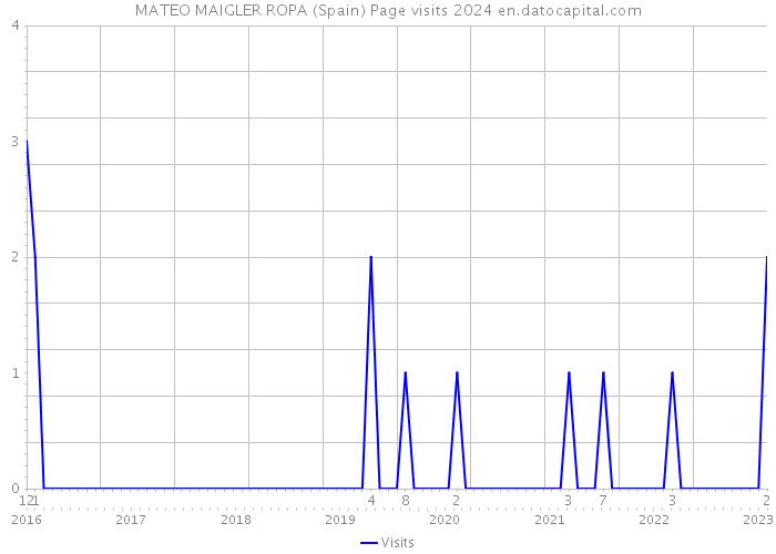 MATEO MAIGLER ROPA (Spain) Page visits 2024 