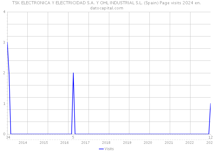 TSK ELECTRONICA Y ELECTRICIDAD S.A. Y OHL INDUSTRIAL S.L. (Spain) Page visits 2024 