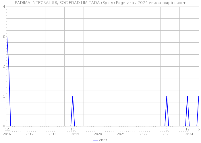 PADIMA INTEGRAL 96, SOCIEDAD LIMITADA (Spain) Page visits 2024 