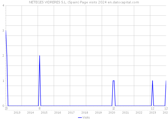 NETEGES VIDRERES S.L. (Spain) Page visits 2024 