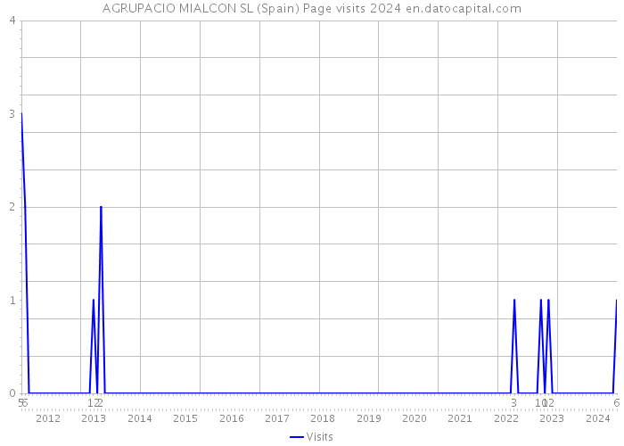 AGRUPACIO MIALCON SL (Spain) Page visits 2024 