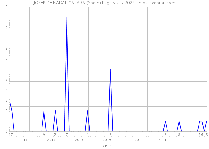 JOSEP DE NADAL CAPARA (Spain) Page visits 2024 