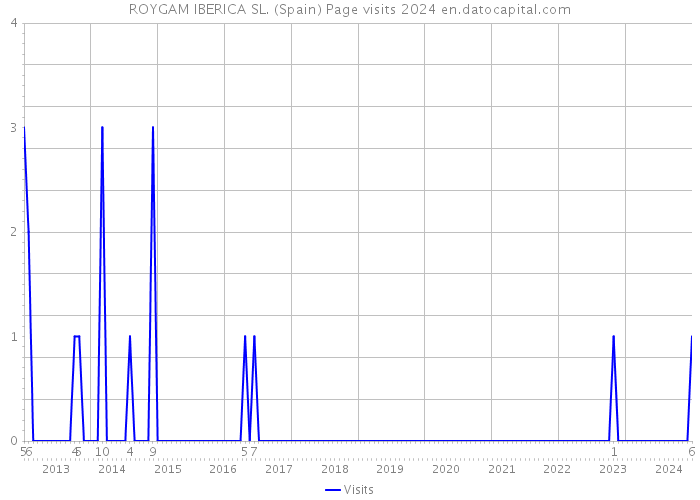 ROYGAM IBERICA SL. (Spain) Page visits 2024 