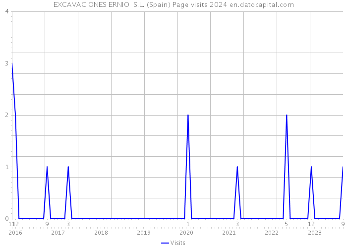 EXCAVACIONES ERNIO S.L. (Spain) Page visits 2024 