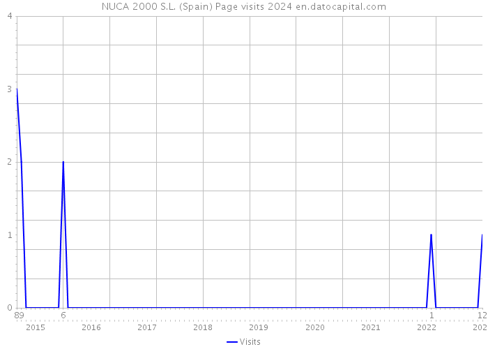 NUCA 2000 S.L. (Spain) Page visits 2024 