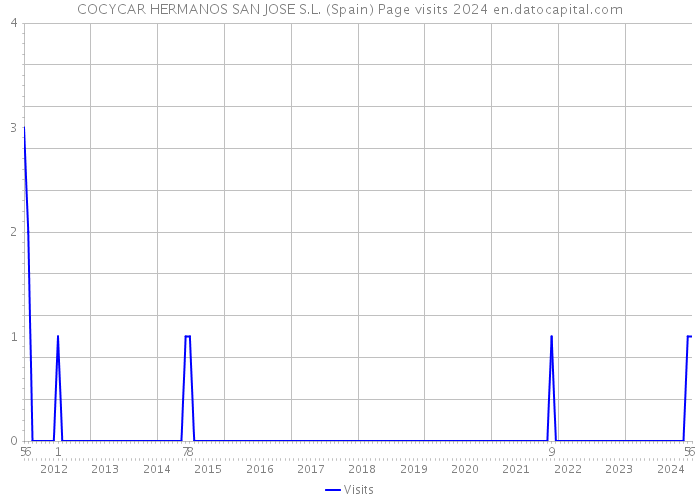 COCYCAR HERMANOS SAN JOSE S.L. (Spain) Page visits 2024 