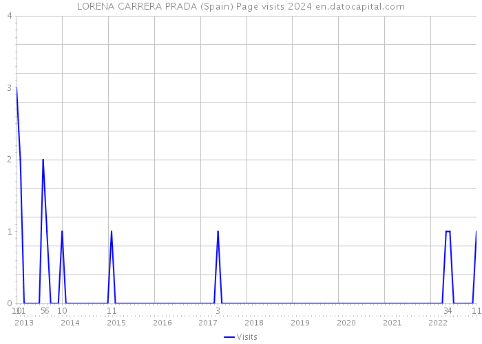 LORENA CARRERA PRADA (Spain) Page visits 2024 