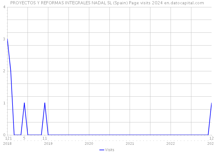 PROYECTOS Y REFORMAS INTEGRALES NADAL SL (Spain) Page visits 2024 