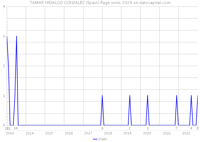 TAMAR HIDALGO GONZALEZ (Spain) Page visits 2024 