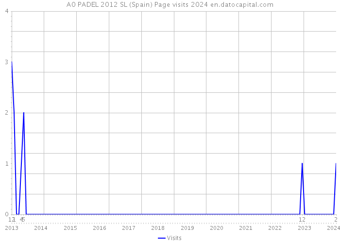 A0 PADEL 2012 SL (Spain) Page visits 2024 