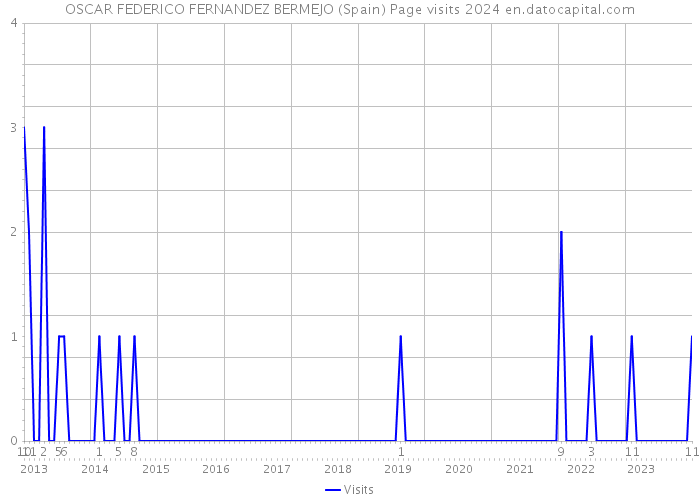 OSCAR FEDERICO FERNANDEZ BERMEJO (Spain) Page visits 2024 