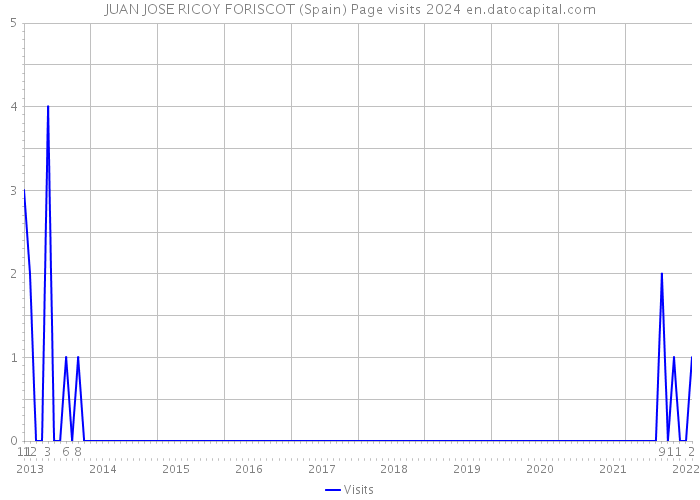 JUAN JOSE RICOY FORISCOT (Spain) Page visits 2024 