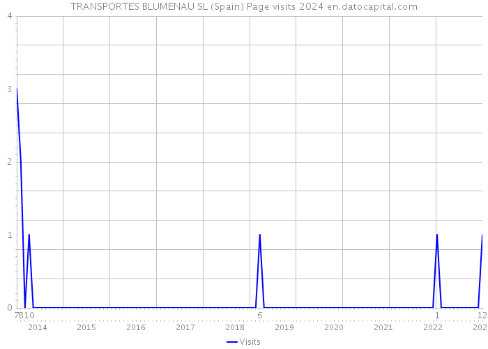 TRANSPORTES BLUMENAU SL (Spain) Page visits 2024 