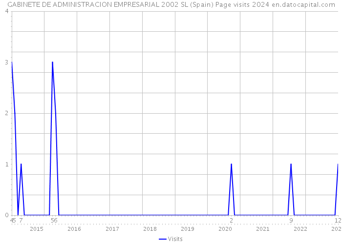 GABINETE DE ADMINISTRACION EMPRESARIAL 2002 SL (Spain) Page visits 2024 