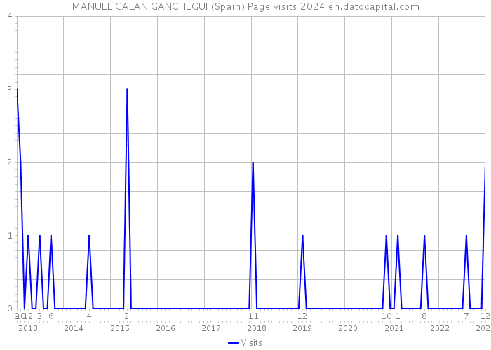 MANUEL GALAN GANCHEGUI (Spain) Page visits 2024 