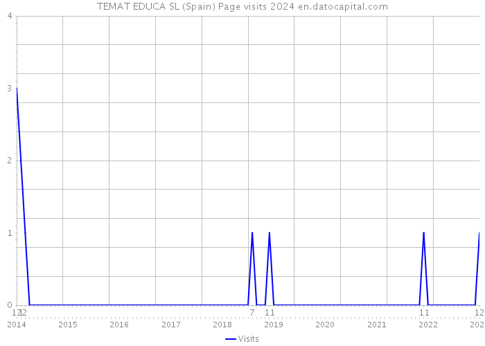 TEMAT EDUCA SL (Spain) Page visits 2024 