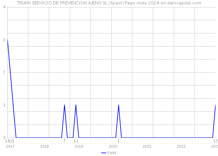 TRIARI SERVICIO DE PREVENCION AJENO SL (Spain) Page visits 2024 